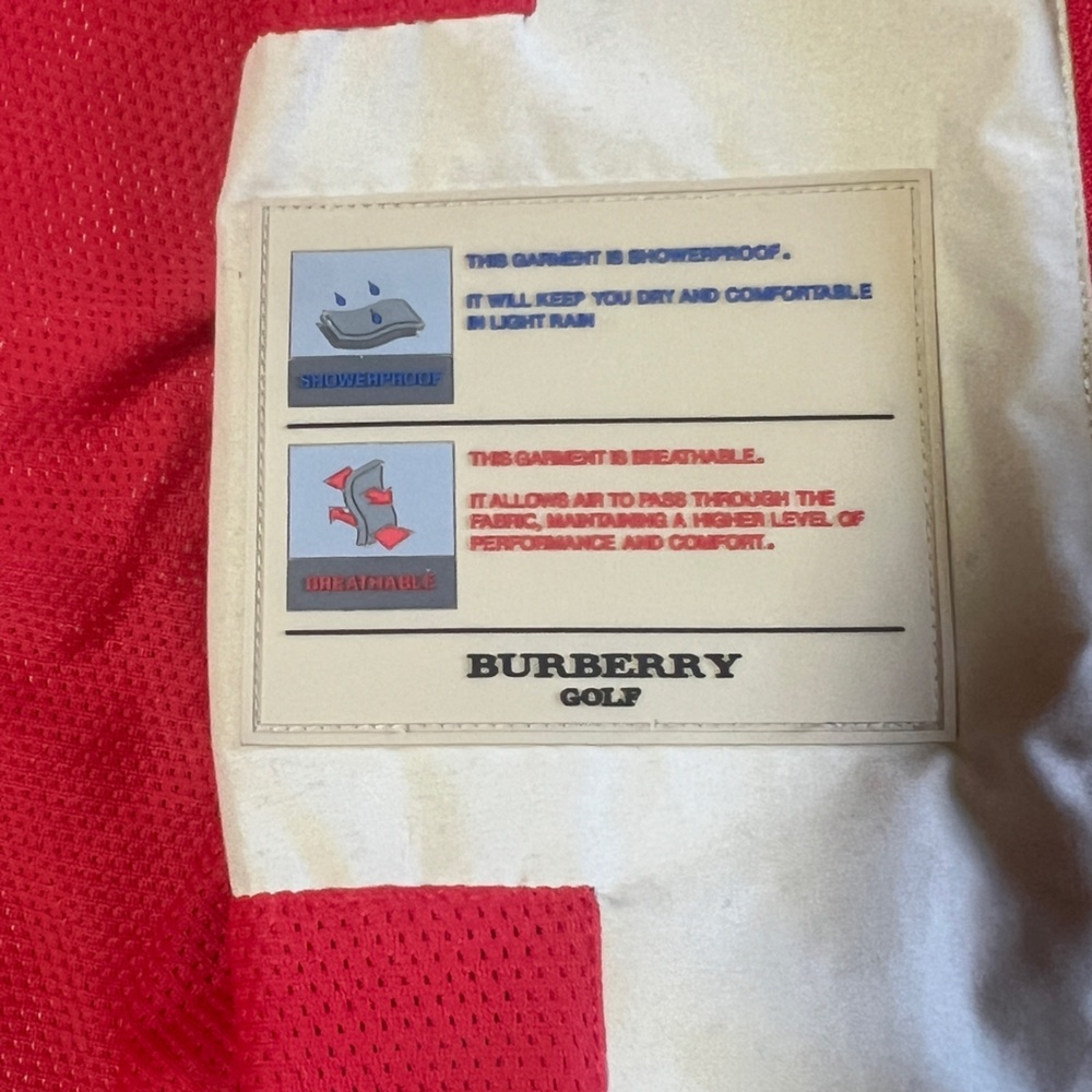 Burberry Golf Navy, Red & Cream Jacket Women’s Size XL NWOT - Picture 3 of 5